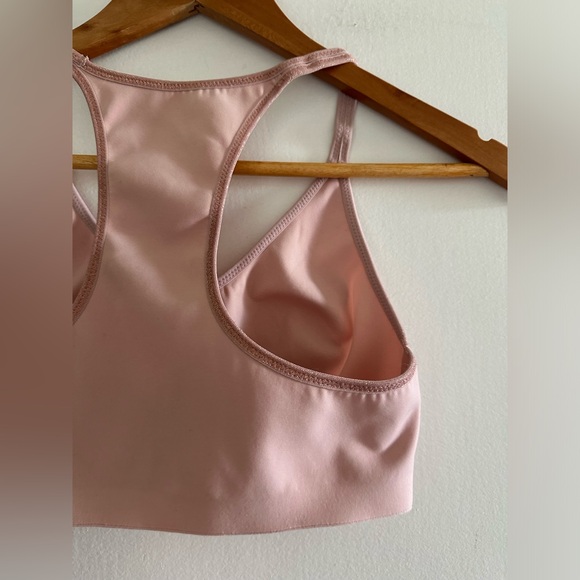 Aerie Light Pink Sparkle Trim Seamless Racerback Bralette size Small EUC - Picture 4 of 5
